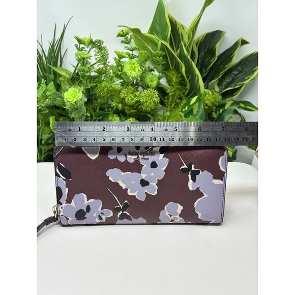 Kate Spade Cameron Floral Zip Around Wallet Blue Multi Floral clutch - Picture 4 of 4